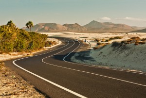 Winding Road in Desert