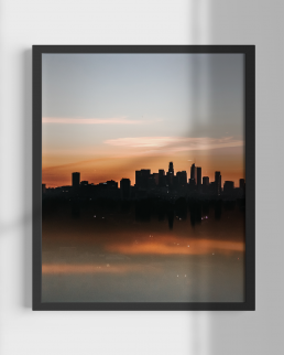 Sunset Over City